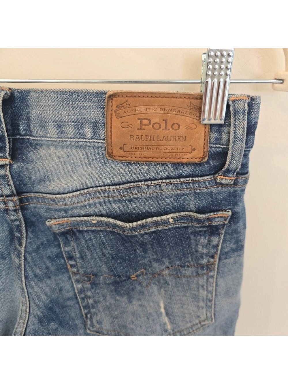 Polo by Ralph Lauren Tompkins Skinny Blue Distressed Jeans for Women size 26 - Picture 8 of 14